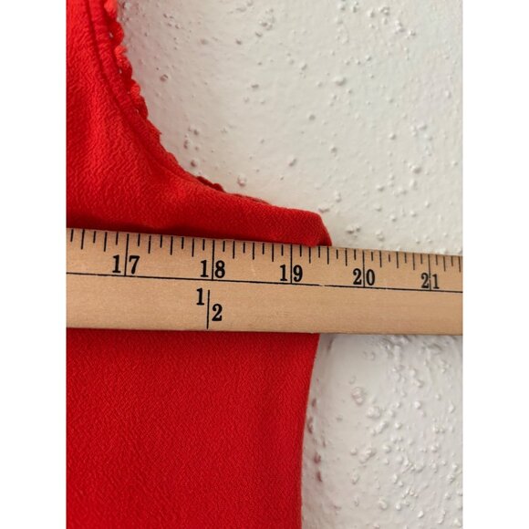 Umgee Red Sleeveless Embroidered Boho Tank Top With Floral Detailing Womens - Picture 7 of 12